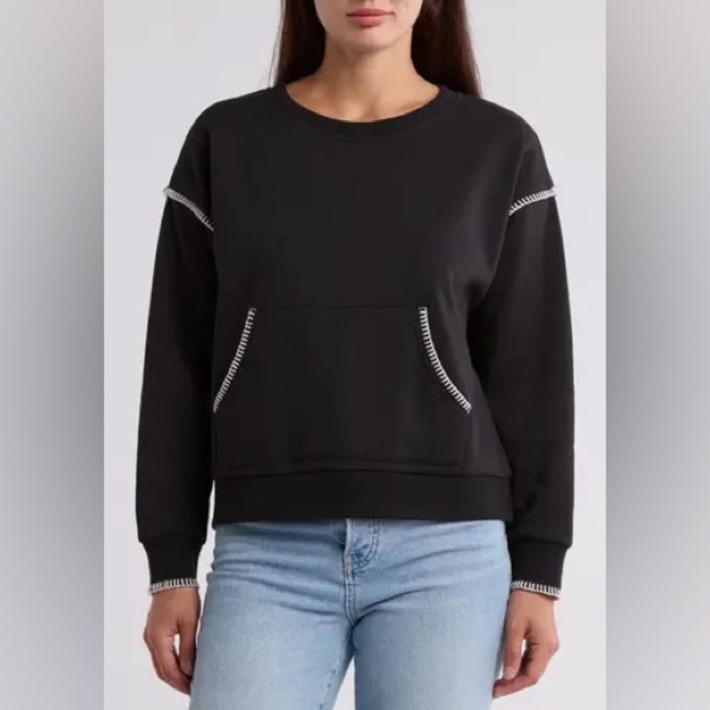 C&C California Sutton Stitch Crewneck Sweatshirt with contrast stitching